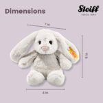 Steiff Hoppie Hase ellgrau, Plüschtier Hase mit Schlappohren, Soft Cuddly Friends, flauschiges Stofftier zum Kuscheln – Bild 2
