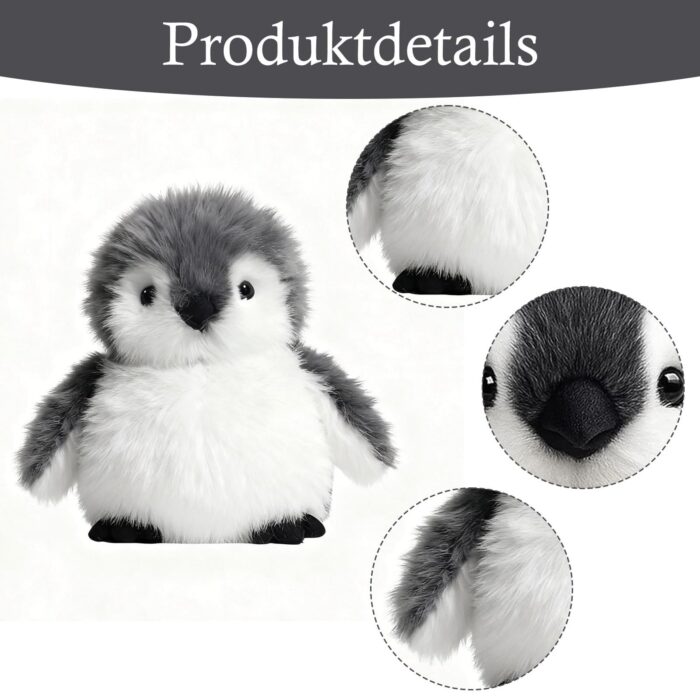 JcvPot Pinguin Kuscheltier, Weiches Stofftier Für Kinder Und Babys, Kuscheltier Pinguin PlüschtierPlüschtier – Bild 6