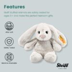 Steiff Hoppie Hase ellgrau, Plüschtier Hase mit Schlappohren, Soft Cuddly Friends, flauschiges Stofftier zum Kuscheln – Bild 3