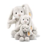 Steiff Hoppie Hase ellgrau, Plüschtier Hase mit Schlappohren, Soft Cuddly Friends, flauschiges Stofftier zum Kuscheln – Bild 5